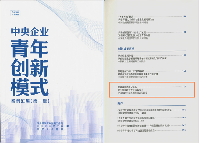 中國有研“青年基金”特色做法入選《中央企業青年創新模式案例匯編》